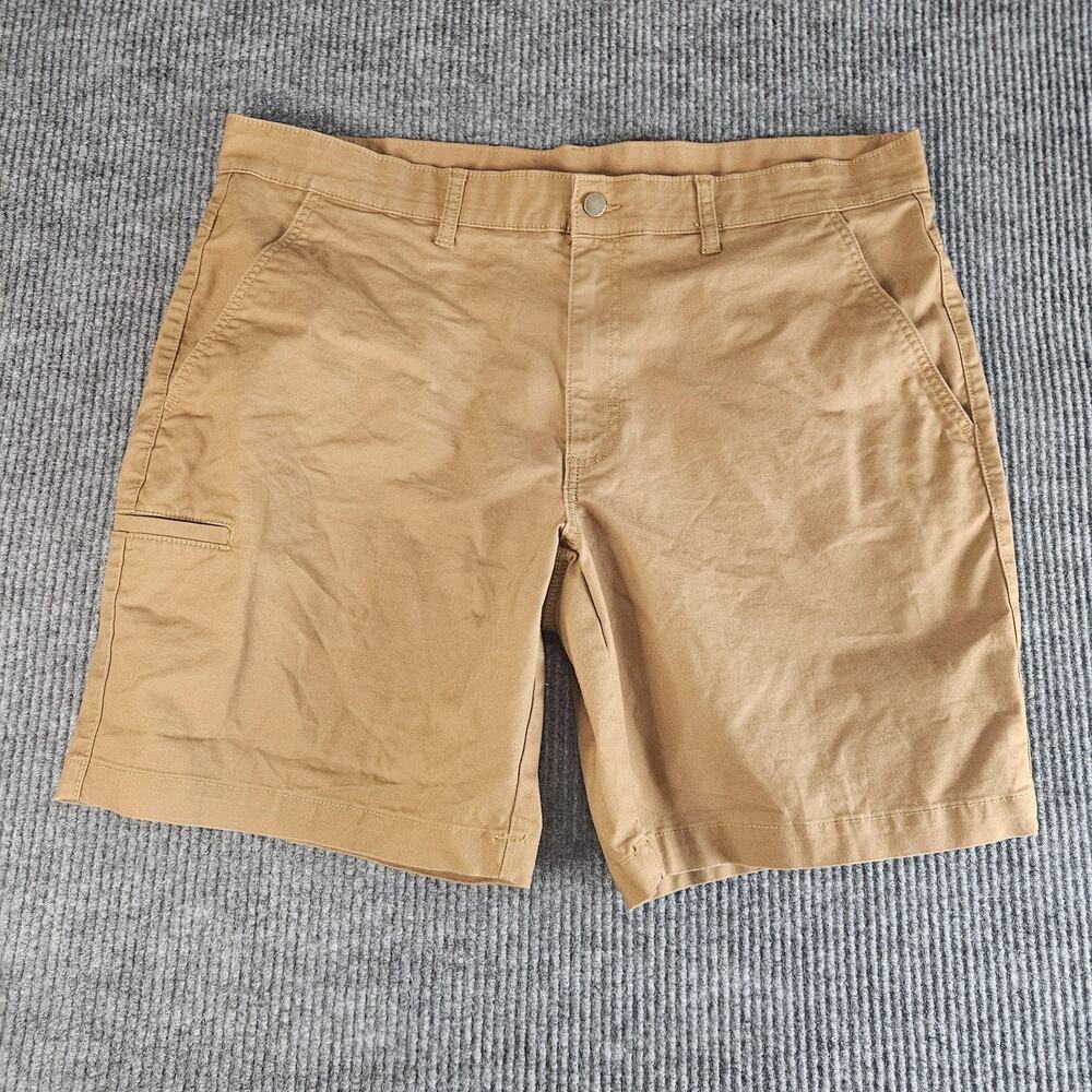 Brahma Shorts Mens 40 Khaki Stretch Work Utility Chino Twill Tool Pocket Zip Fly